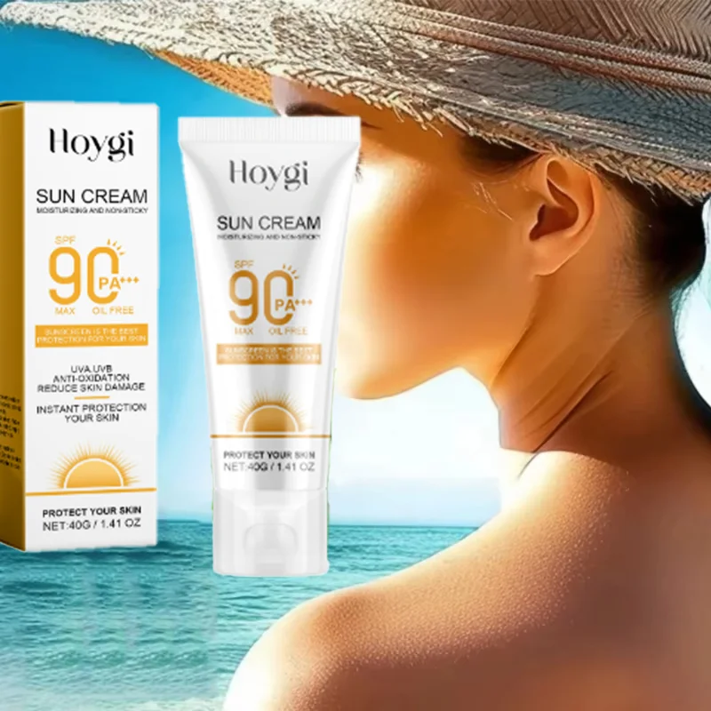 

Whitening Sunscreen SPF90+ Anti Sun Solar Blocker Waterproof Moisturizing Soothing Sensitive Repair Facial Body Sunblock