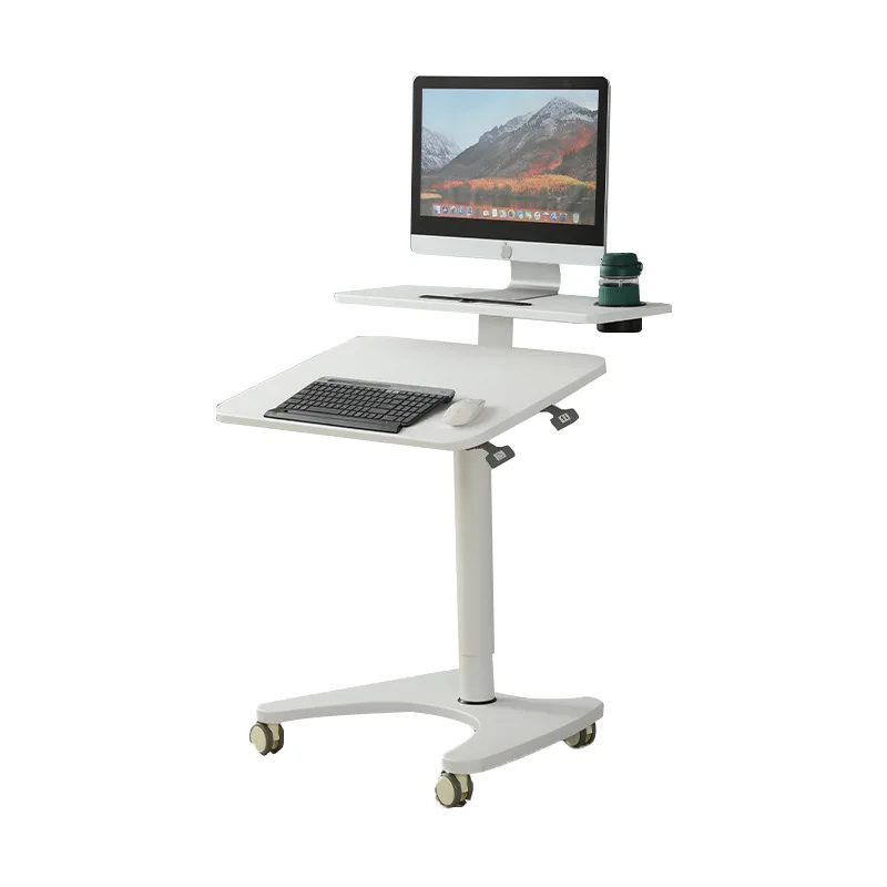 Adjustable Height, Pneumatic Lift, Learning Desk, Desktop Can Flip, Tilt, Computer, Mobile Office Desk