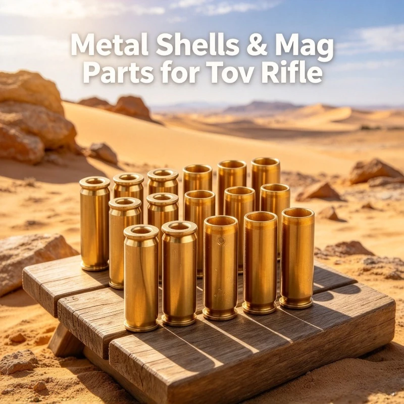 Metal Shells & Mag Components for Toy Rifle, Realistic Ejecting, Hard Coating, Smooth Outdoor Shooting Play