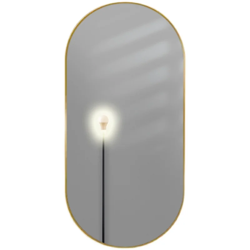 

Customized oval mirror aluminum frame toilet bathroom mirror toilet mirror