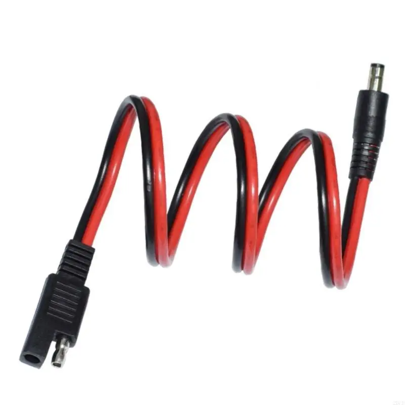 20CE Wire Harness, 60cm SAE 2Pin to DC5.5mmx2.1mm Extension Cable for Outdoor Solar Panel and Power Packs