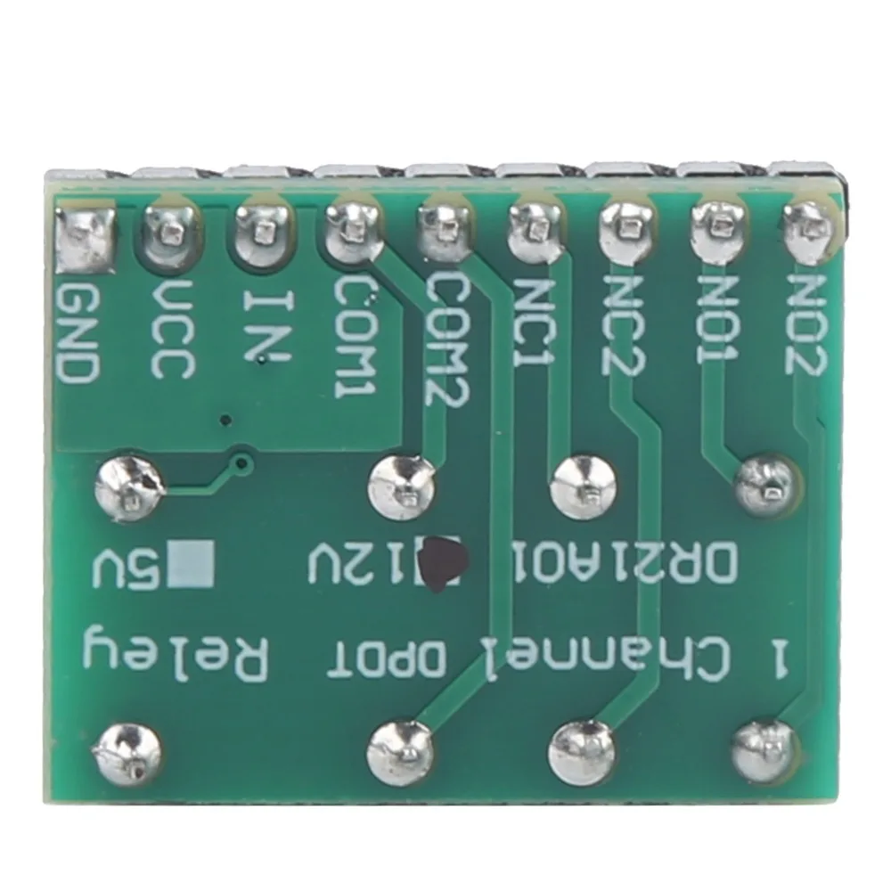 DR21A01 Doppelpoliges Doppelwirkungs-Relaismodul DC 5V/12V DPDT DPDT-Relaismodul Ultrakleines automatisch einstellbares Relaismodul