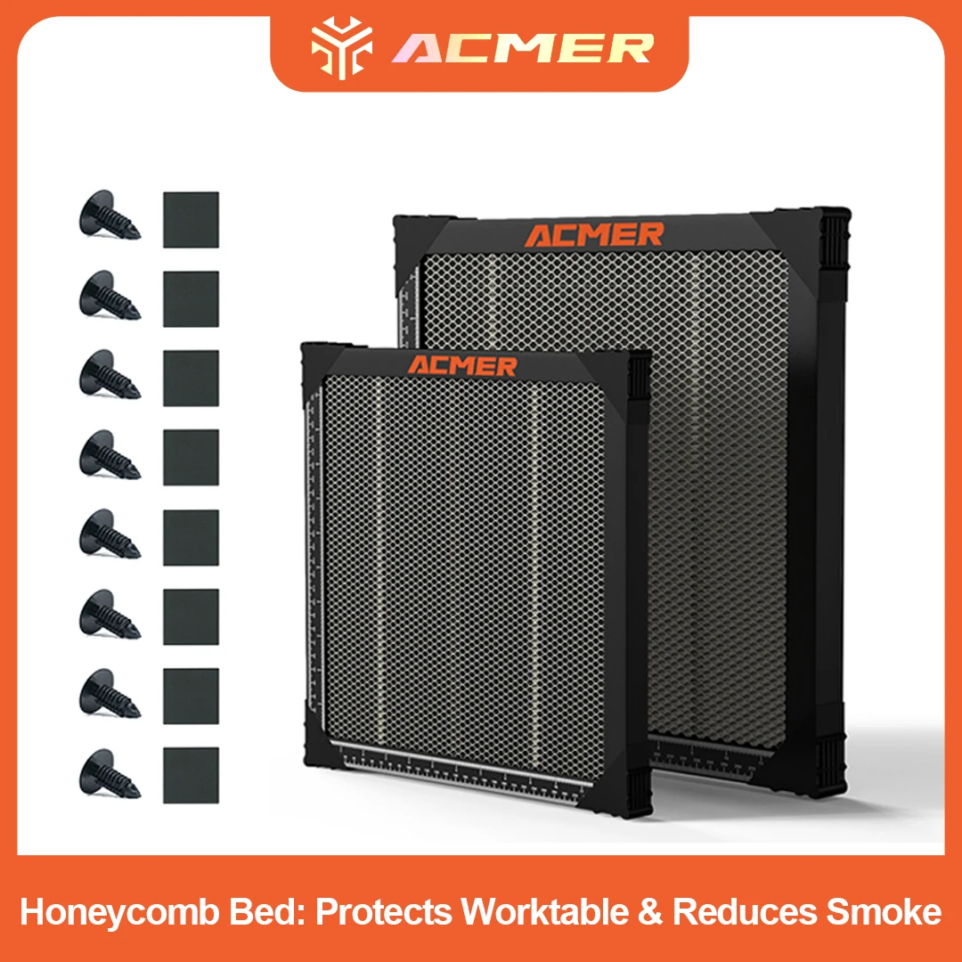 ACMER Working Table Universal Honeycomb Bed Desktop Protection Smoke Exhaust for Laser Engraver Machine 400*400mm 500*500mm