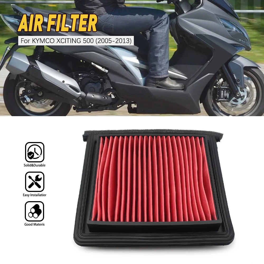 

Motorcycle Air Filter Cleaner Intake Element For Kymco Xciting 500 2005 2006 500- i 2007-2009 500-i-Evo-ABS 2010-2013 500-R-i