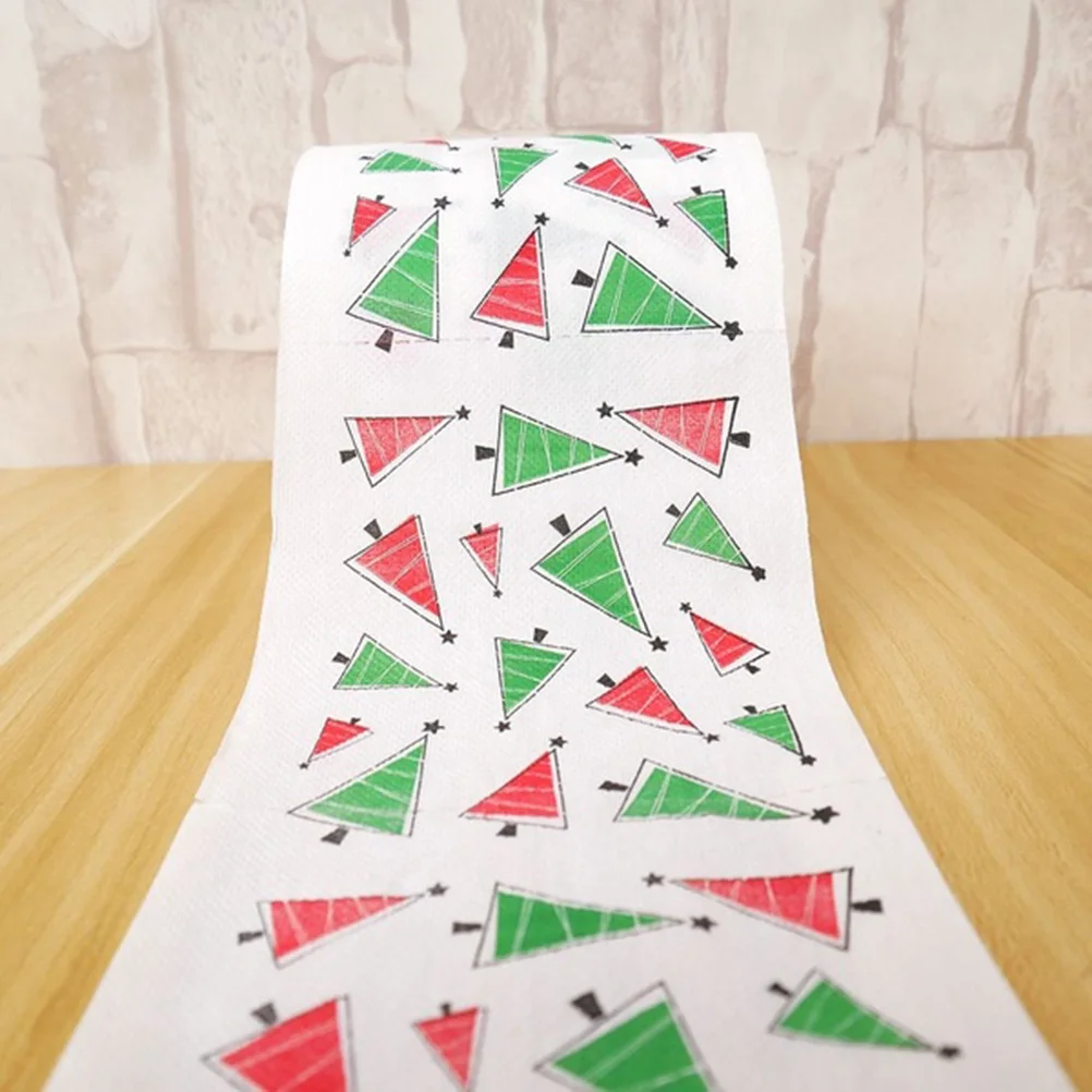 Kerstboom Tissue Roll Santa Gedrukt Keuken Badkamer Papieren Handdoek Kerst Tafel Tissue Voor Home Party Decor