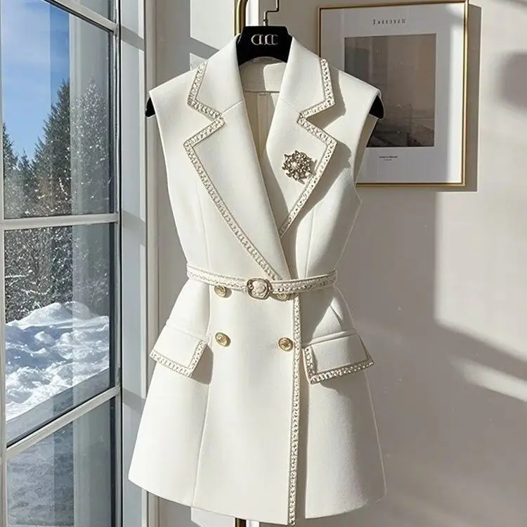New Spring Autumn Vest Blazer, Short Style, Elegant And Casual, Versatile, Slim-Fit, High-End, Slimming Outfit