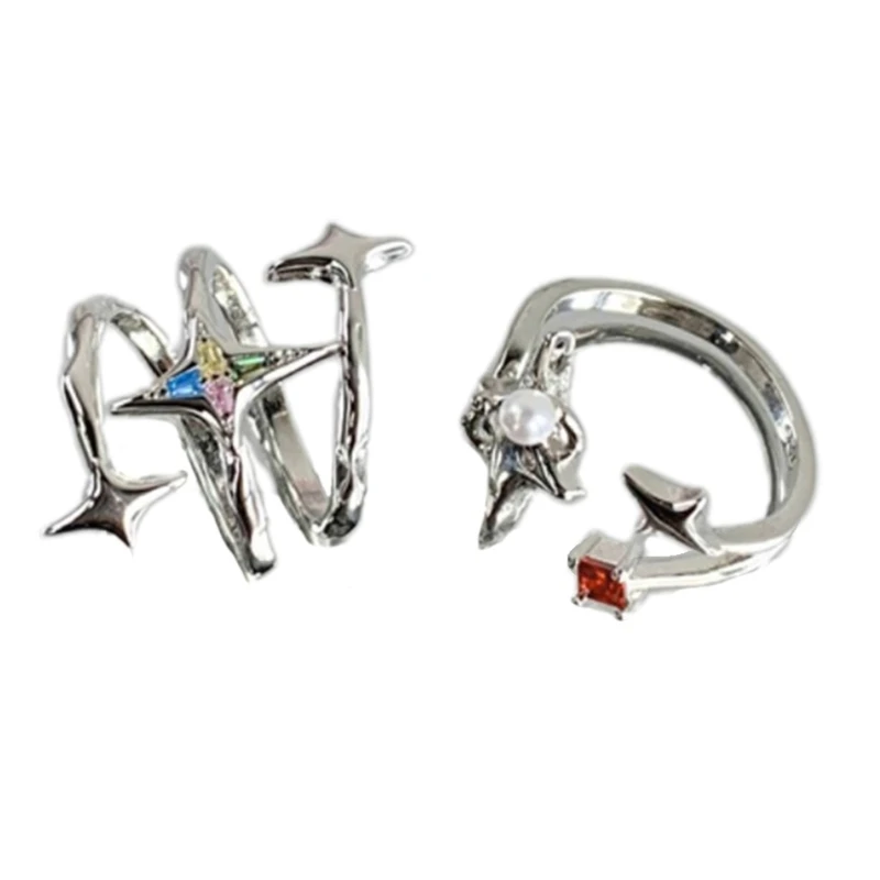 Irregular Open Finger Ring Simple Stackable Rings Fashion Promise Ring Punk Jewelry Gift for Women Girls Dropship