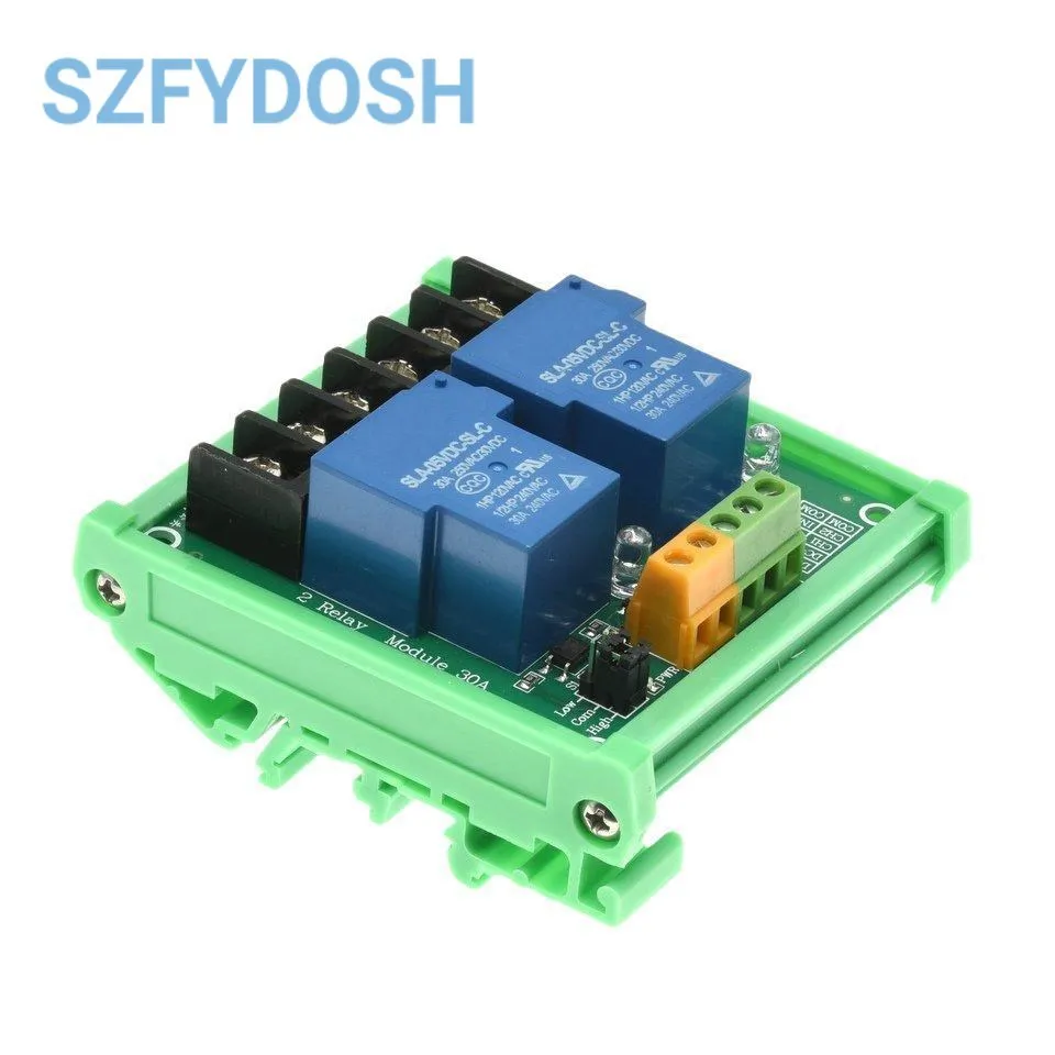 1 2 4 8 Channel Relay Module 30A With Optocoupler Isolation 5V 12V 24V Supports High And low Triger Trigger With Module Stand