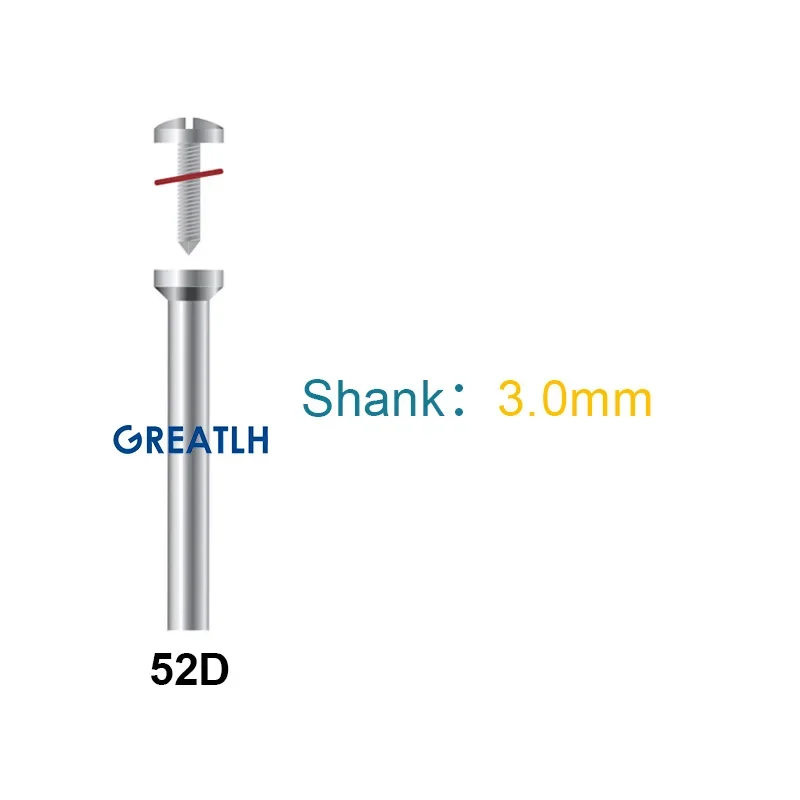 Dental Screw Mandrels Mandrels Stainless Steel Reinforced Dental Lab Tools 10pcs/set
