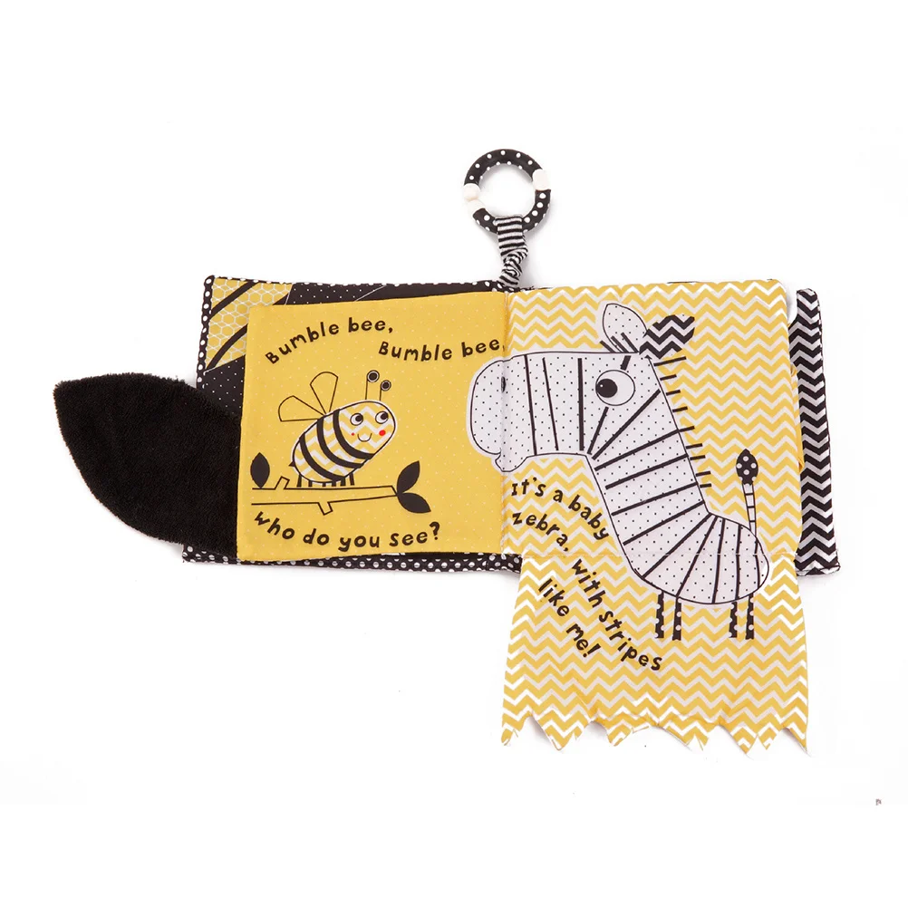 

Children Fabric Cloth Book Cartoon Educational Early Development Beige Sensory Sound Book Baby Cloth Toy