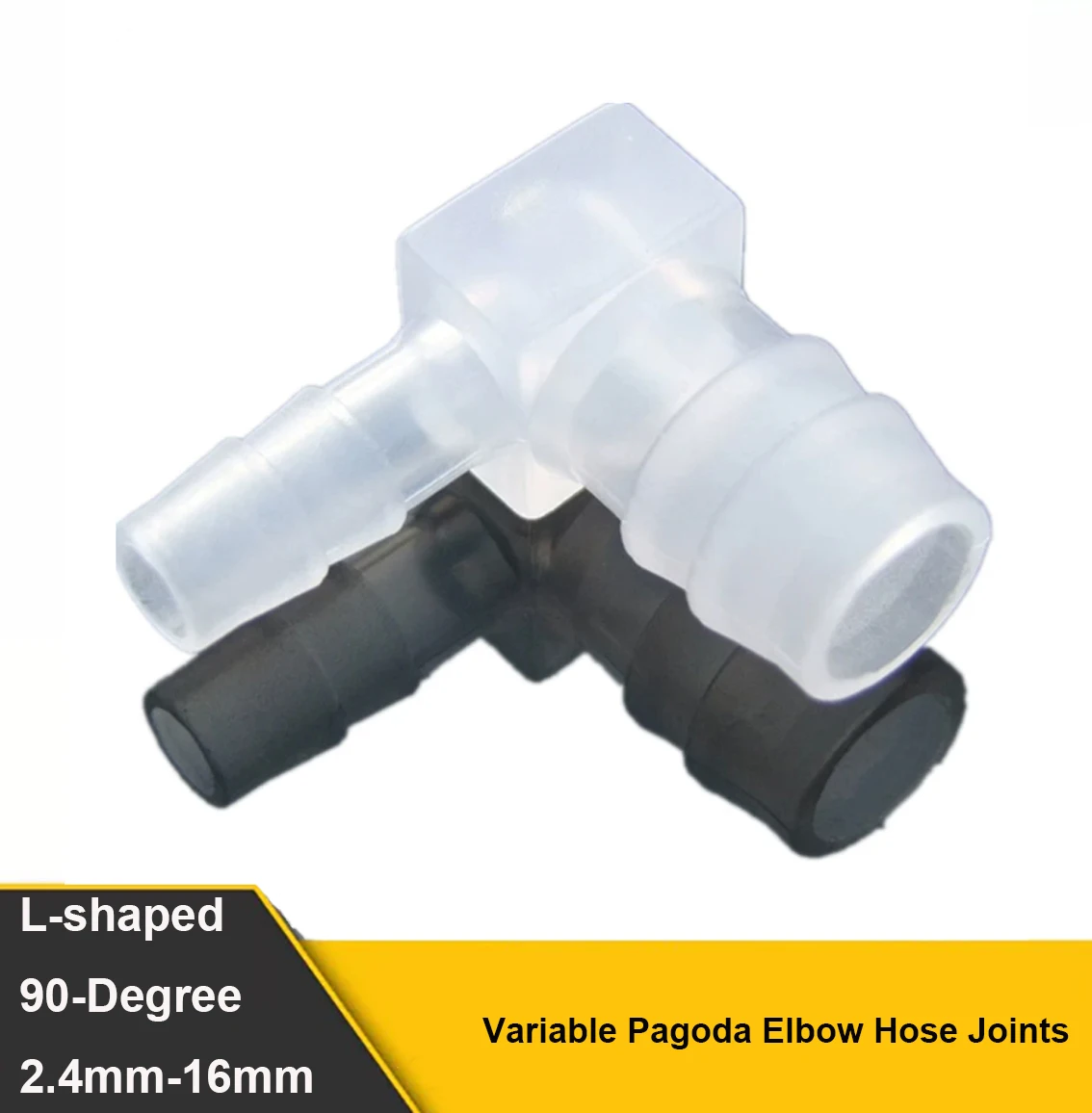 1-10Pcs OD 2.4-16mm 90 Degree Angle L-shaped Hose Connector Joints Variable Elbow Food Grad Transparent Irrigation Parts