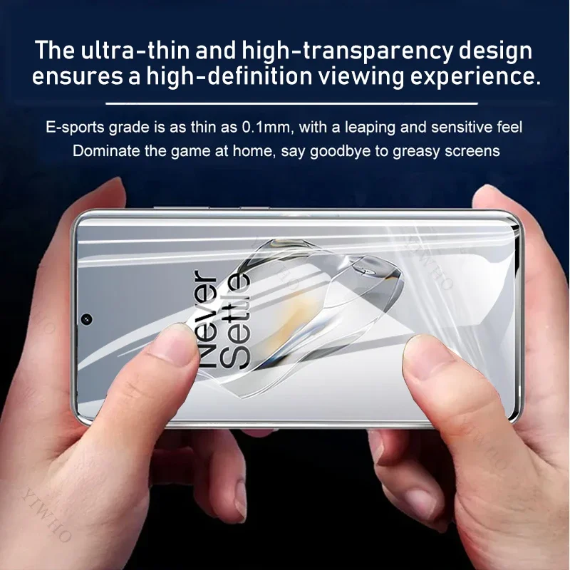 4-1psc Safety Front Hydrogel Film for OnePlus 12 PJD110 Screen Protectors Protective Clear Transparent Film Not Tempered Glass