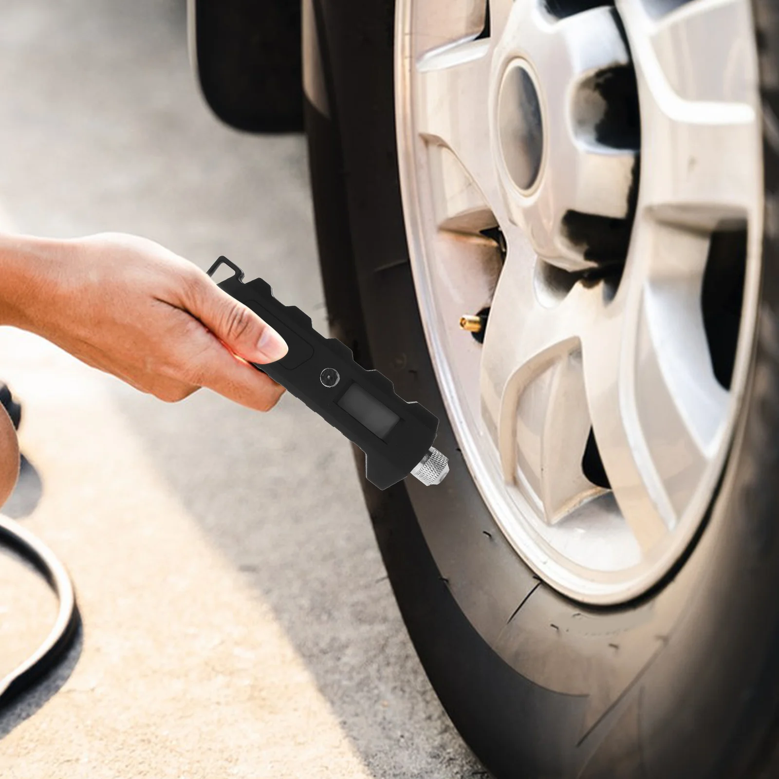 

Цифровой манометр для шин, портативный 0-250 фунтов на квадратный дюйм, сверхмощный металлический ABS для грузовика, автомобиля, автофургона, инструмент для точного считывания шин, манометр для автомобиля