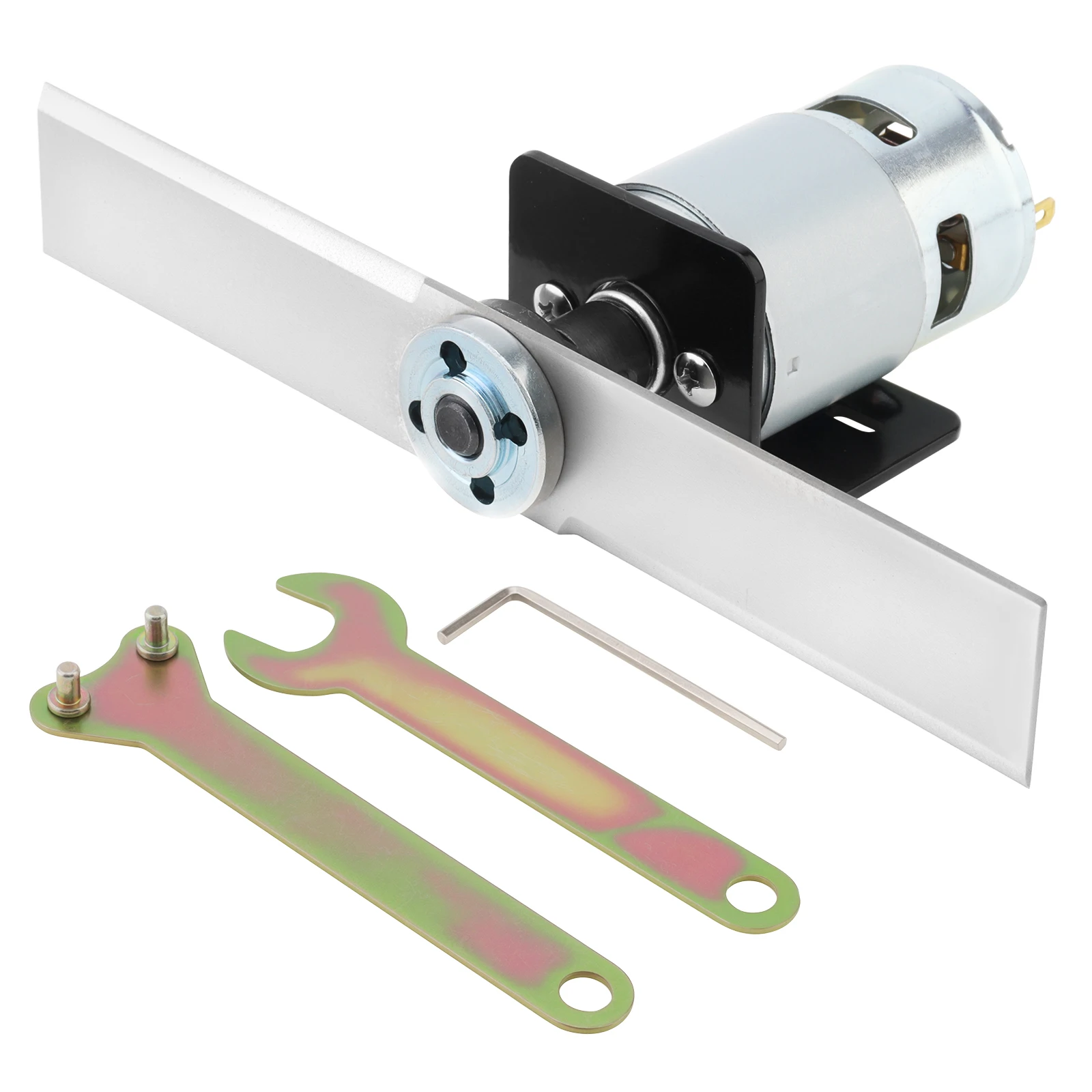 RS775 Motor Kit 12V / 24V High Speed DC Motor DIY Lawn Mower Kit for DIY Garden Tools with Rectangle Blade, Mounting Bracket