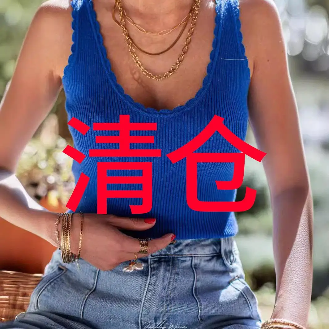 Women's Knitted Svel T-irt Vest Commute Sle Long Length with Chest Pad Polyester Fiber Wood ain  Design