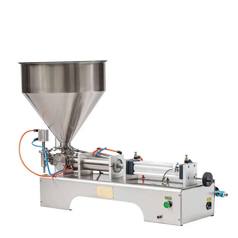 Horizontal pneumatic paste filling machine, honey sauce liquid canning machine