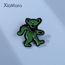 Cartoon Dancing Bear Enamel Pin Funny Cute Animal Bear Brooches Lapel Badge Jacket Accessories Jewelry Gift For Friends