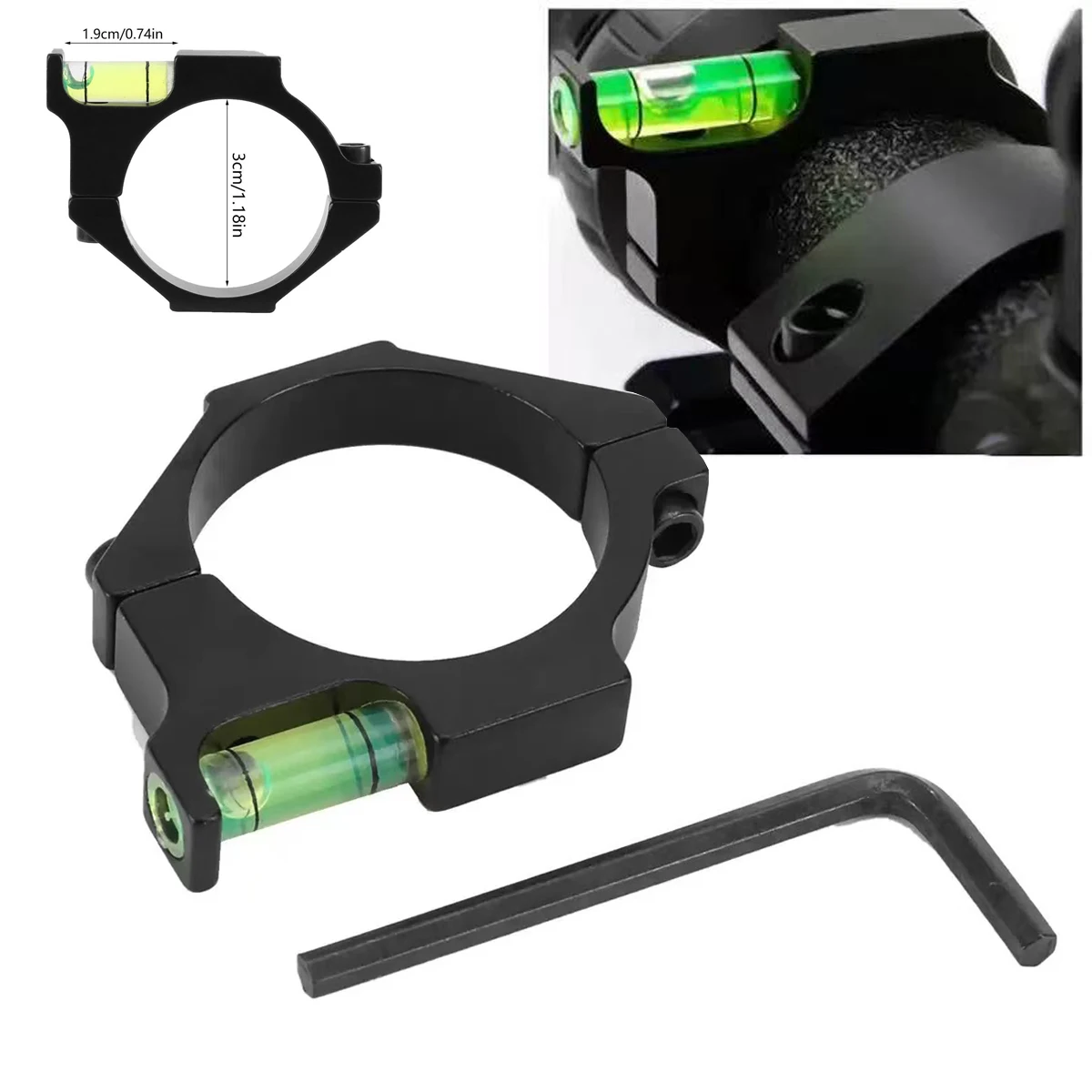 

1pc 25.4mm/30mm Bubble level Gauge Ring Mount Holder Scope Airgun Ring Bubble Spirit Level Balance Airsoft Tube Gun Mount