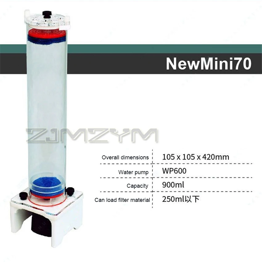 NewMini70 Aquarium Multi Functional Phosphate Filter Multipurpose Media Remover BioPellet and Media Reactor with Built-in Pump