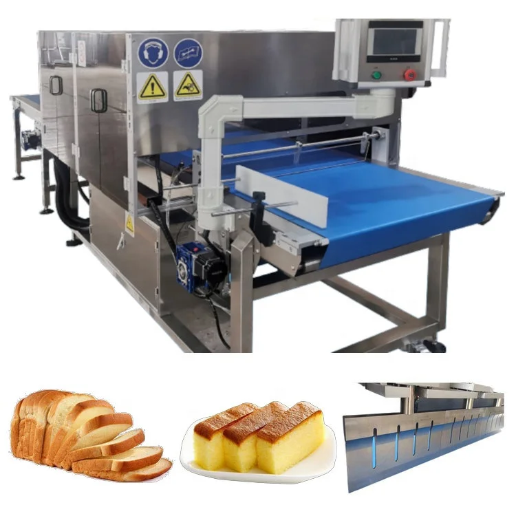 Fully Automatic Cheese Sponge Cake Brownie Cake Cookie Cut Ultrasonic Cutting Machine