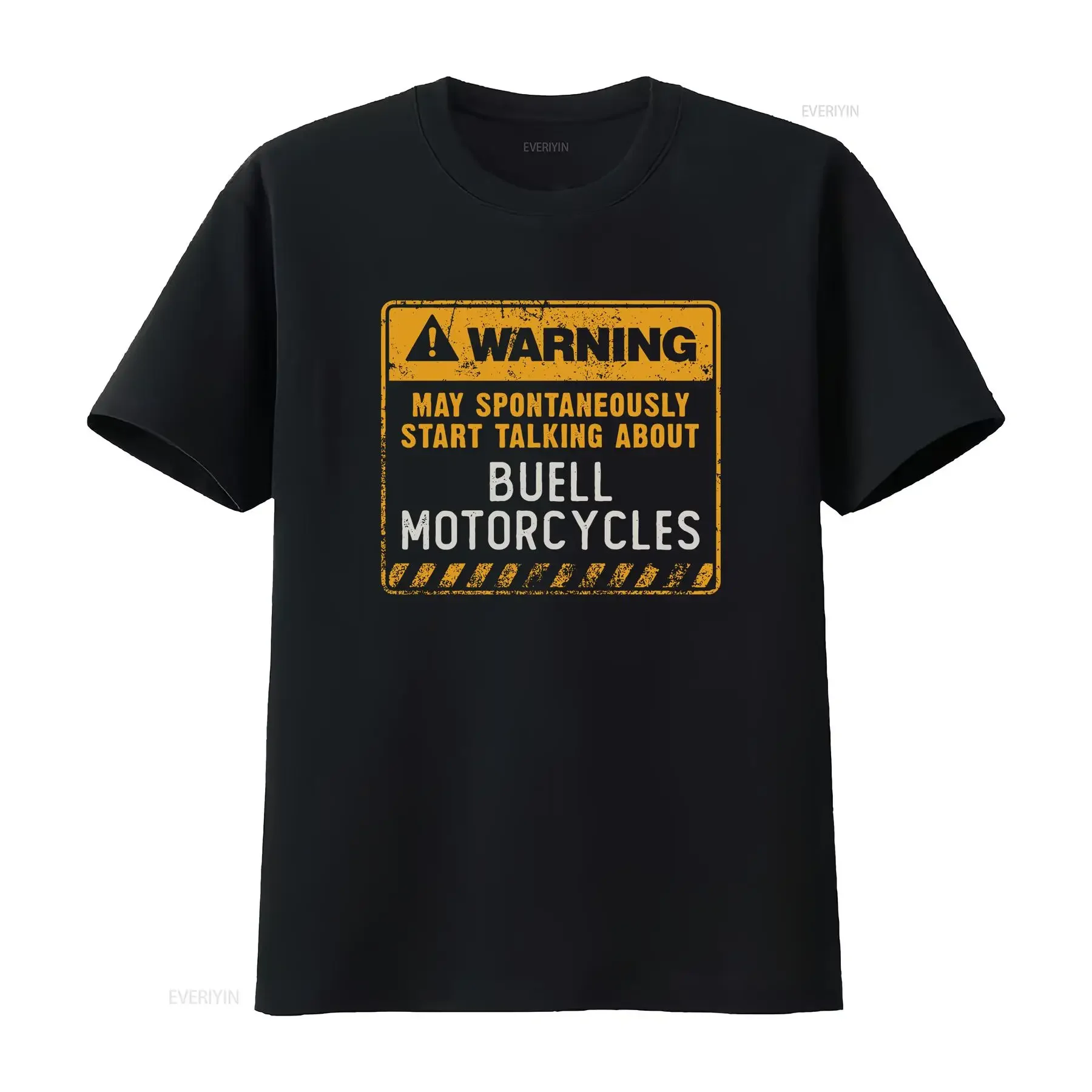 WARNING MAY SPONTANEOUSLY START TALKING ABOUT BUELL MOTORCYCLES T SHIRT vintage Washed Versatile Top For Everyday Wear