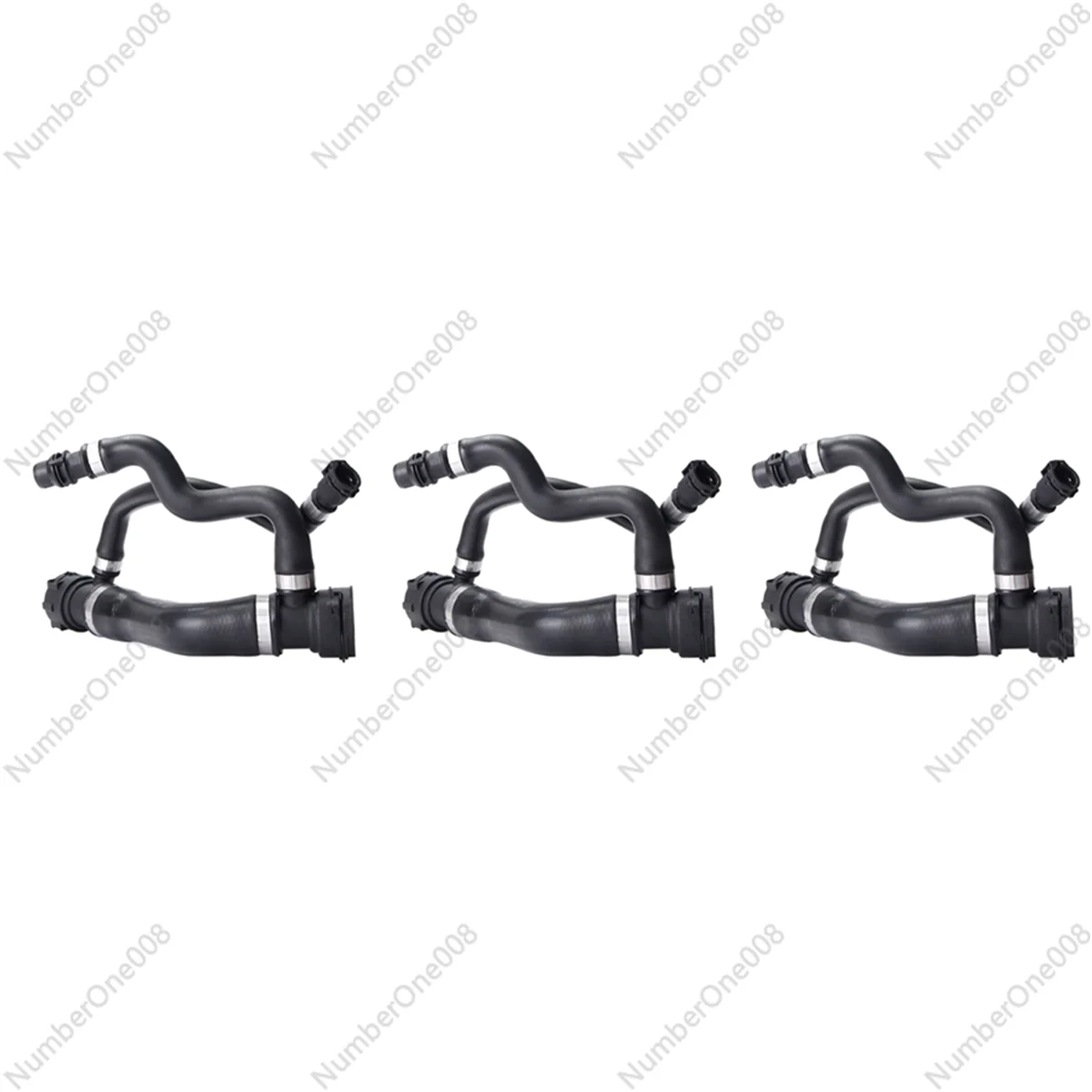 3X Radiator Cooling Upper Hose Rubber 17127546064 for BMW E60 E61 5 Series 525I 528I 530I