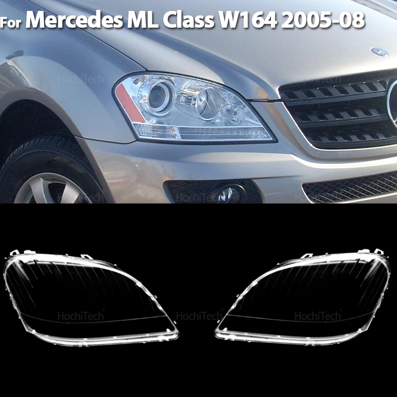 For Mercedes ML Class W164 ML400 ML450 ML350 ML320 2005-2008 Headlight Lens Cover Transparent Lampshade Clear Headlamp Shell