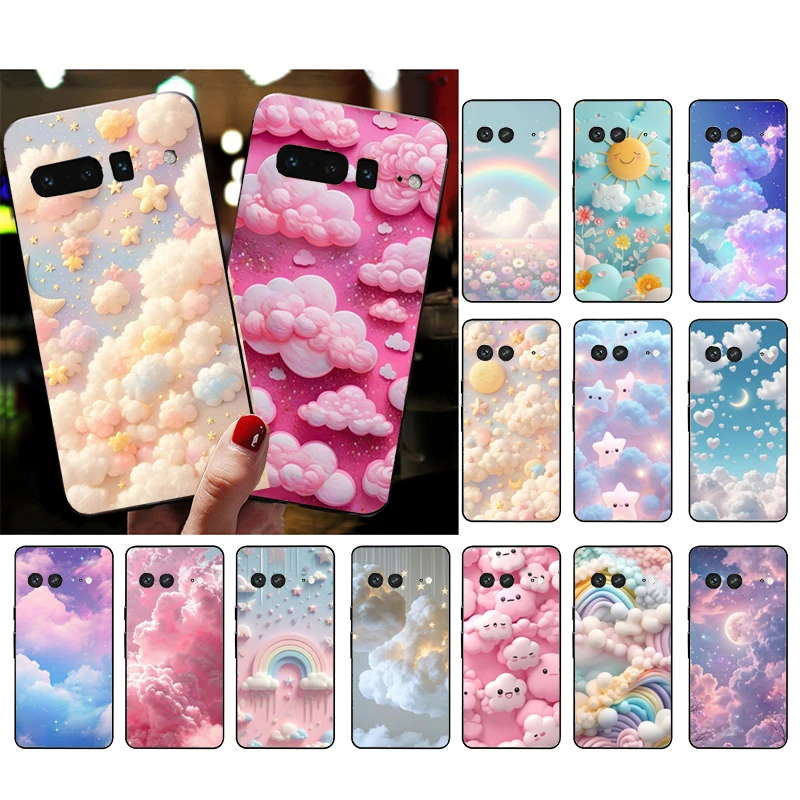 

Pink White Cloud Sky Rainbow Phone Case For Google Pixel 9 Pro XL 8 7 6 Pro Pixel 8A 7A 6A 4A 3A 3XL Pixel 8 7 6 5 4