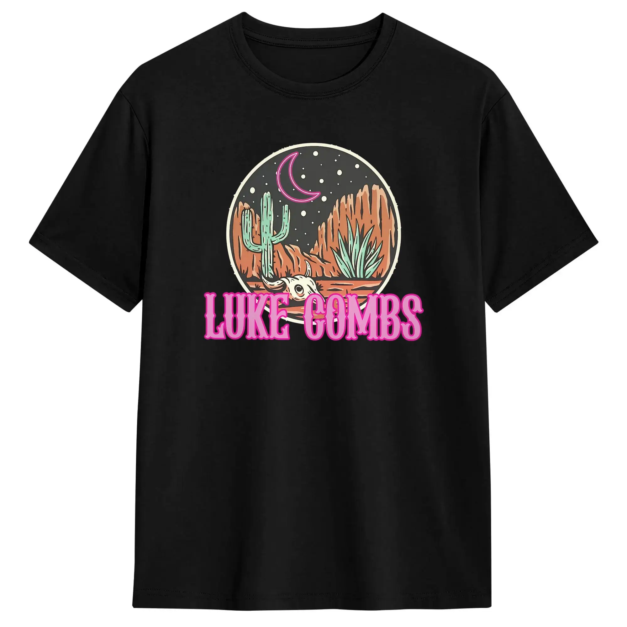 Luke Combs My Kinda Saturday Night Tour  T-Shirt Men  Streetwear T Shirts Summer Crew Neck Fashion Tees Design Big Size Clothing