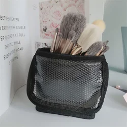 Makeup Brush Case Makeup Brush Holder Stand-up Foldable Artist Cosmetic Storage Toiletry Bag Net Cosmetic Tool Bags with Zipper