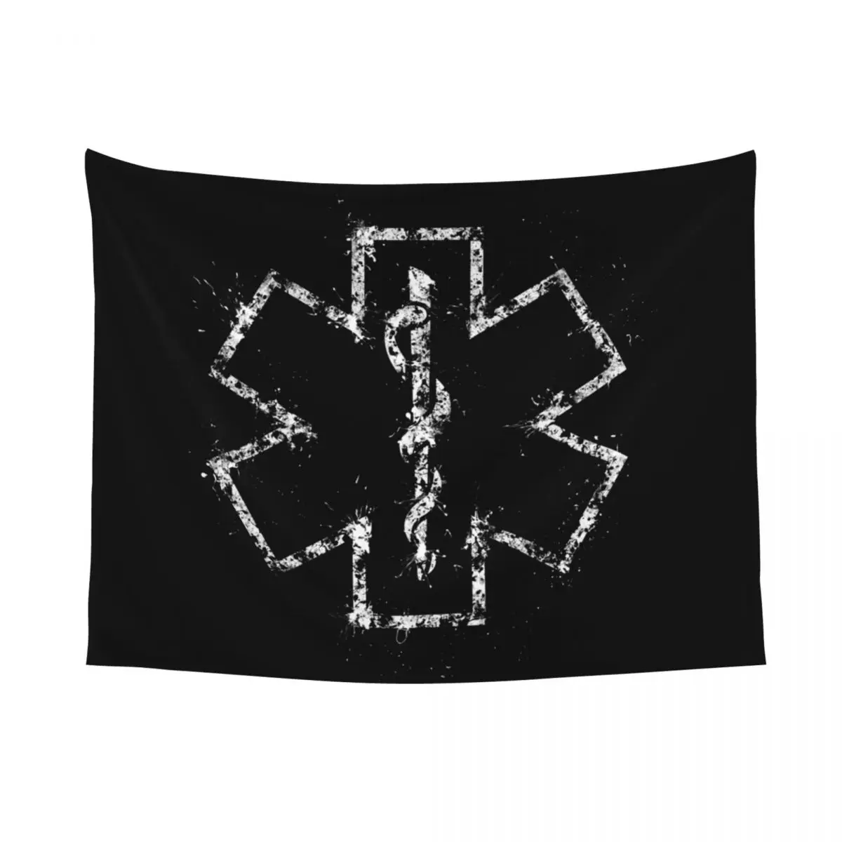 Emt Star Of Life Tapestries for Table Cloth Paramedic Medic Ambulance Hippie Wall Hanging Tapestry Home Decoration