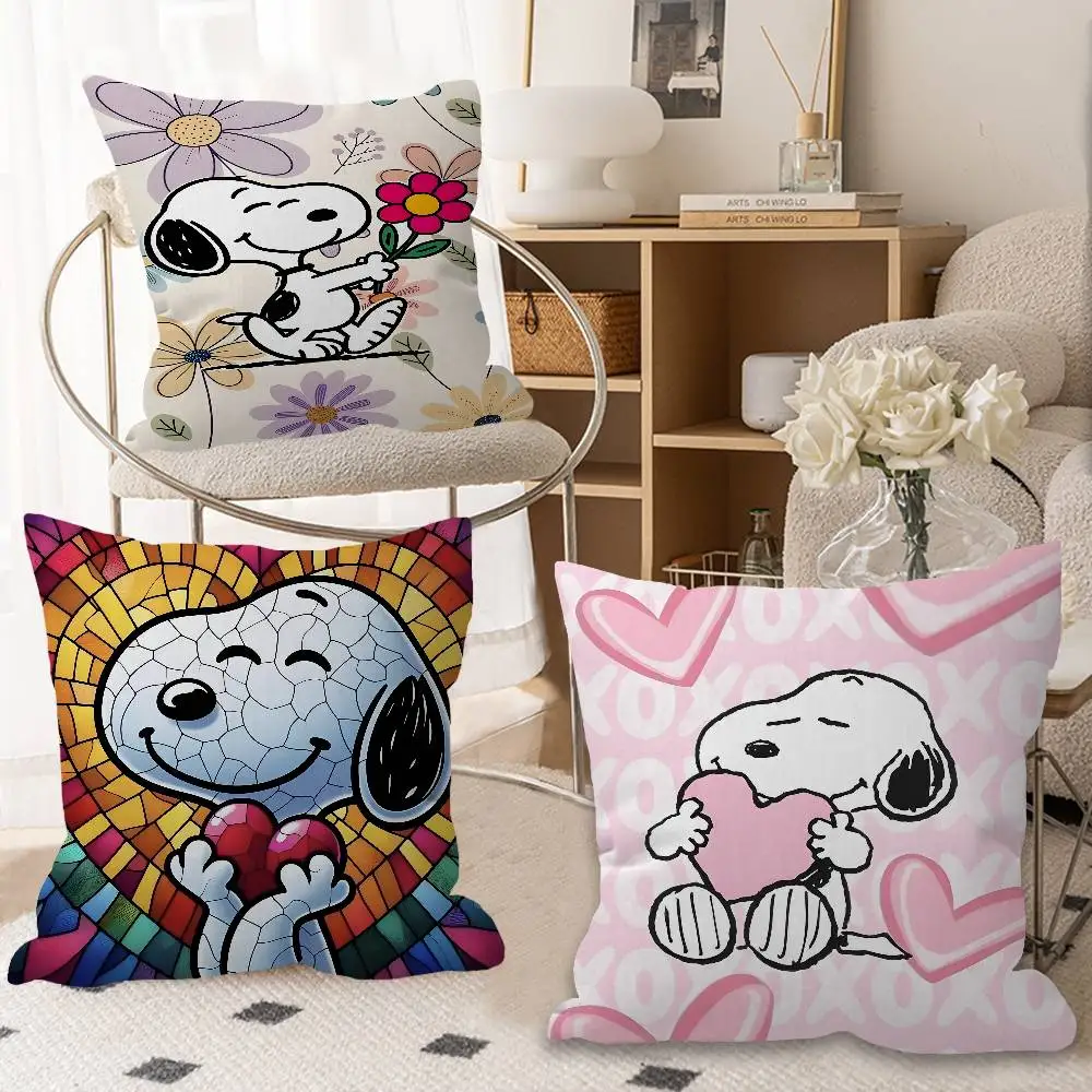 Cartoon DogS-Snoopys-S Pillow Gift Home Office Decoration Bedroom Sofa Car Cushion Cover case 45x45