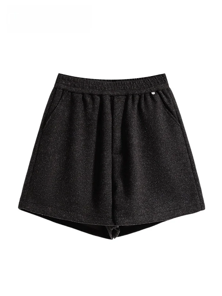 

High Waist Woolen orts for Women plus Size Casual Faionable Straight Leg Pants Winter Collection by CaraCLUB