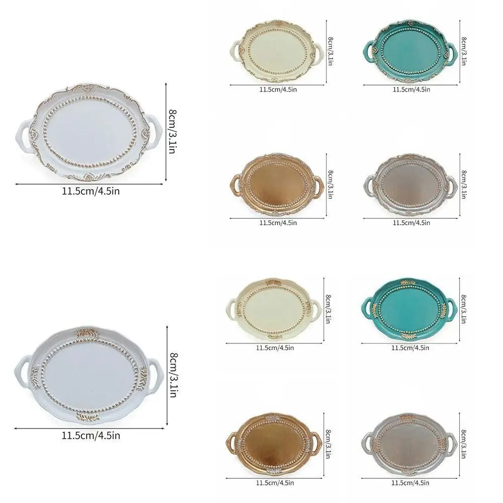 New Nordic Decorative Jewelry Plate Resin Retro Jewelry Dish Mini Photo Props Jewelry Display Tray for Necklace Earrings