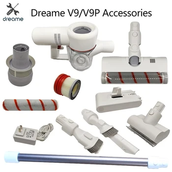 Original Dreame V9อุปกรณ์เสริม HEPA กรอง Roller แปรงมอเตอร์ถ้วยฝุ่นหลอดโฮสต์หลักแปรงฐานชาร์จ