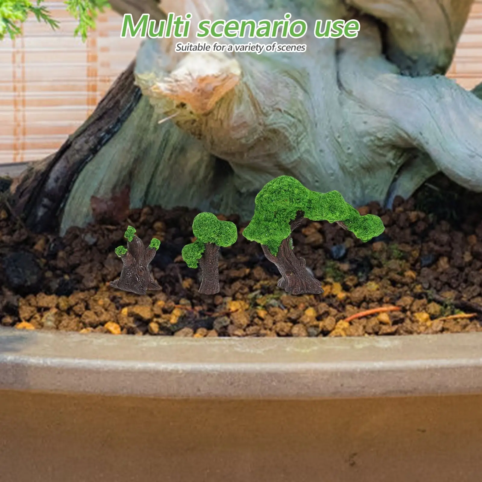 

6 Pcs Artificial Greenery Flowers Lifelike Moss Decor Garden Accessories Terrarium Plants Scenery Sculpture Easy Maintenance