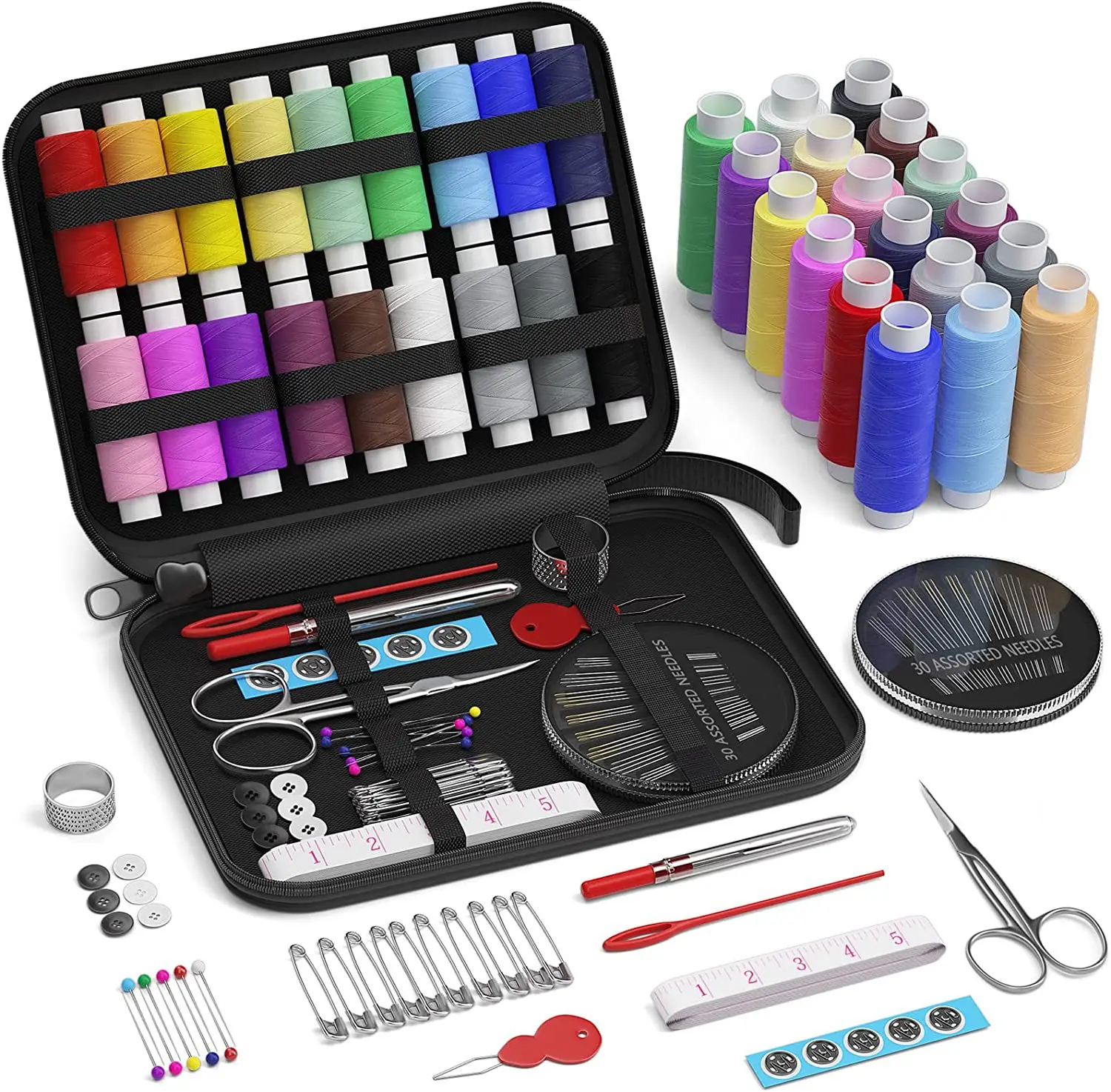 

Portable Household Multi-function Sewing Kit Box DIY Embroidery Handwork Tool Needles Thread Scissor Set Travel Accessories