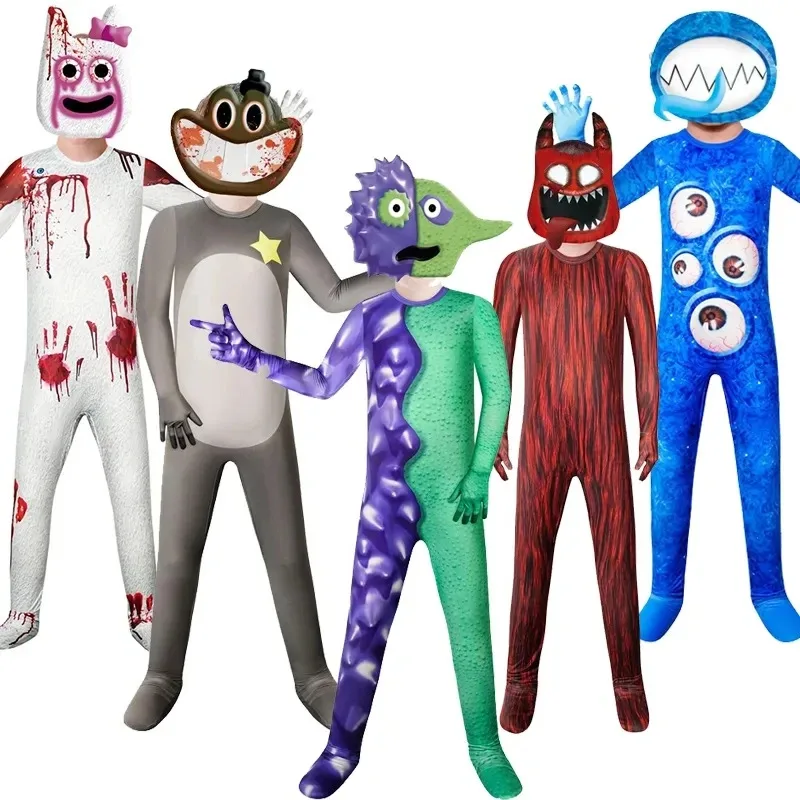 2025 yiyi Kids Garden Of Banban Cosplay Clothes Horror Game Figure Monster Jumpsuit Boys Girl Carnival Performance Party Hallowe