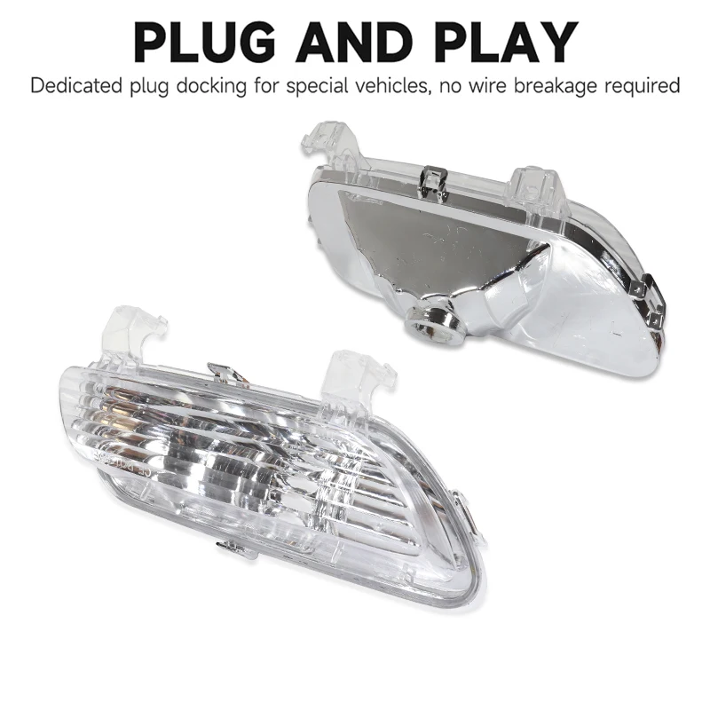 2Pcs Rear Bumper Reflector Flashing Left Right housings For Chevry Corvette C6 2005-2013 Backup Reverse Light, No Bulb / Socket