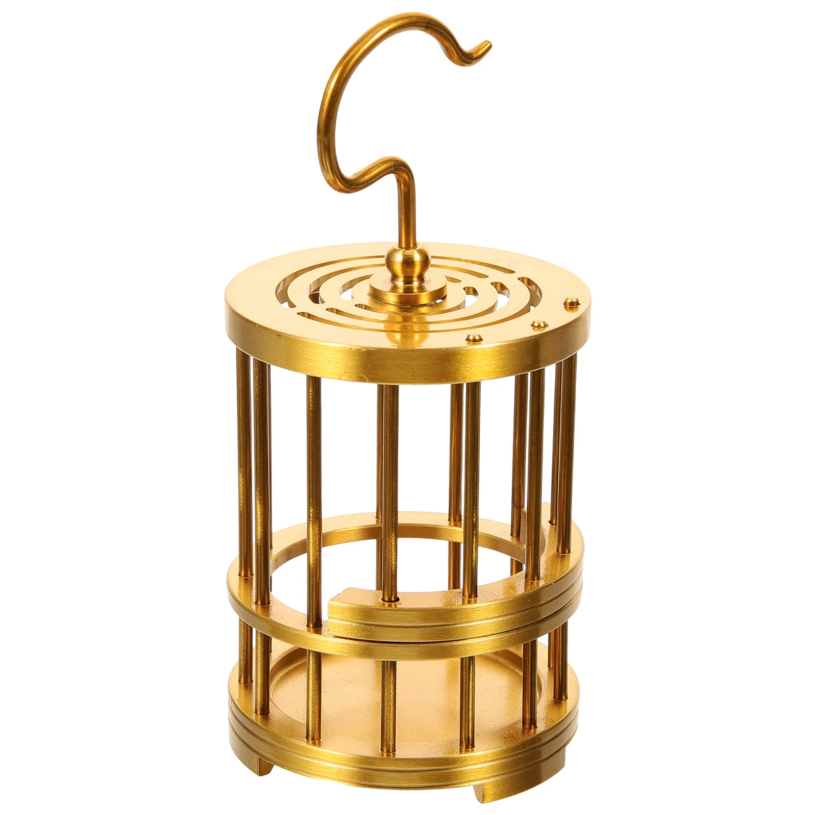 

Hanging Brass Bird Cage Creative Style Large Decorative Cage Safe Secure for Small Pets Vintage Ornament