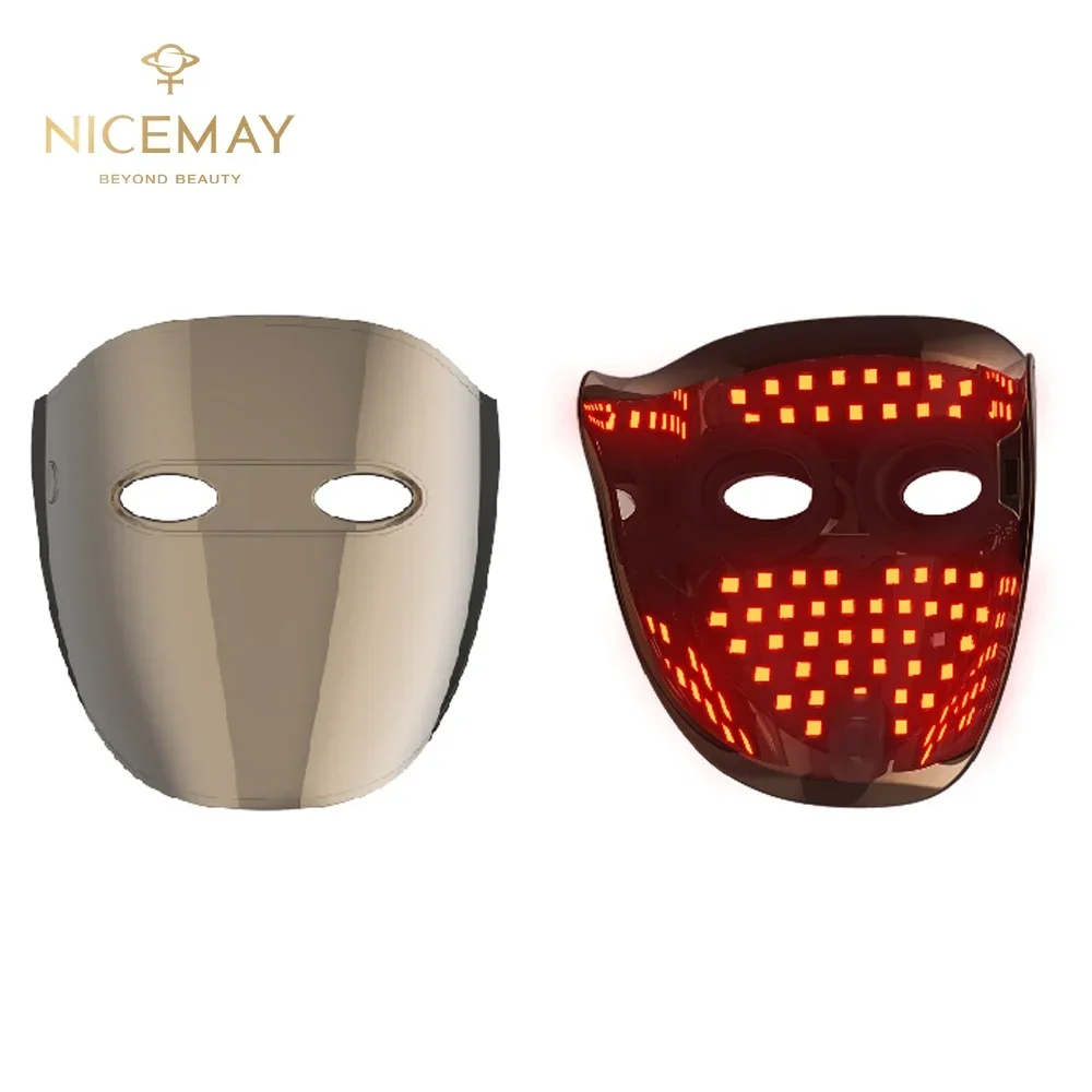 2025/Nicemay Red Light Therapy Mask LED Face Mask Light Therapy At Home   Care  Mask for  Wrinkles Acne Redu