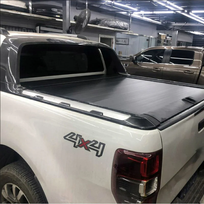 Car Accessories All-Terrain Black Aluminum Hand-Operated Retractable Tonneau Cover For Navara 67