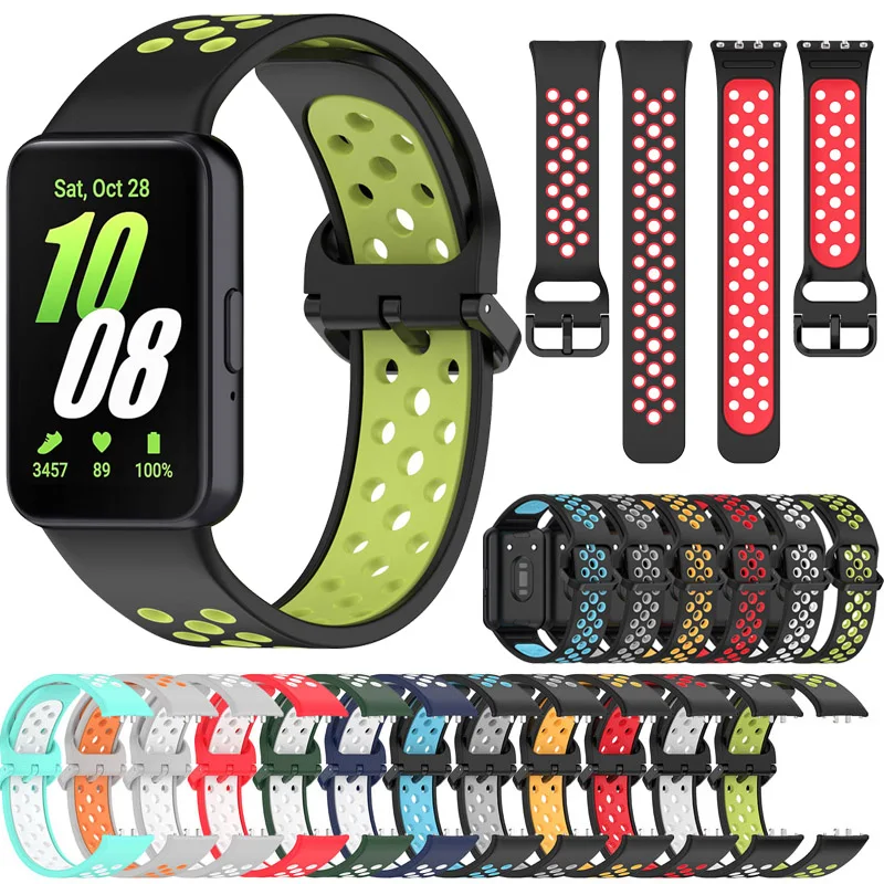 Bracelet en silicone souple pour Samsung Galaxy Fit3 (SM-R390) Réglable Remplacement dehors Watchband SmartWatch Bracelet Correa