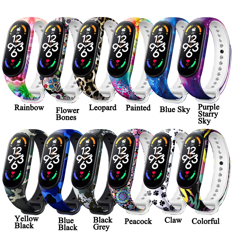 3Pcs Strap For Xiaomi Mi Band 7 6 5 Smart Watch Replacement Wristband Bracelet For Xiaomi Mi Band 6 7 Correa Watchband Miband 5
