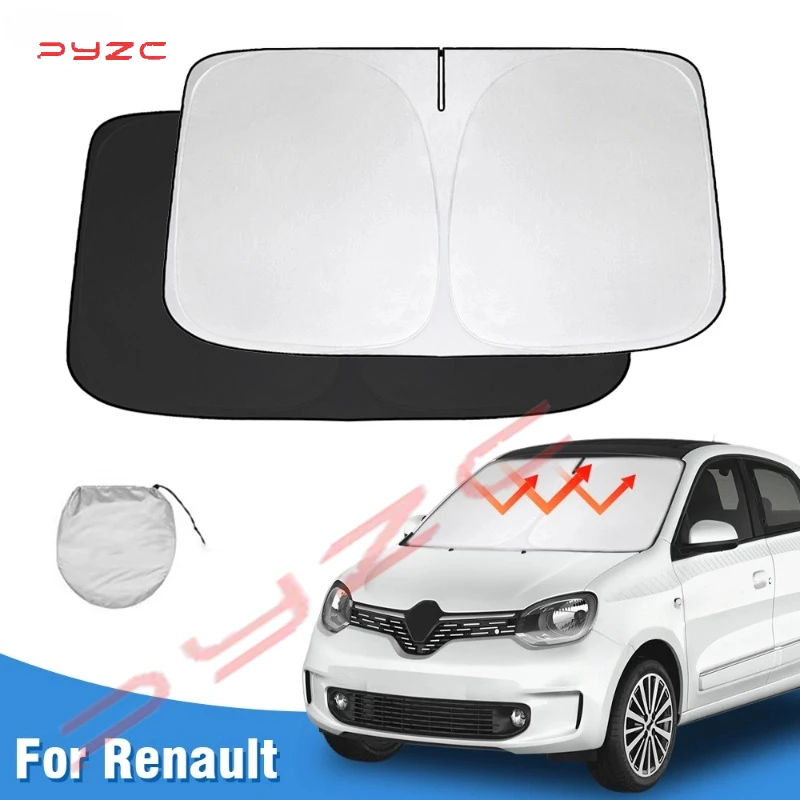 Солнцезащитный козырек на лобовое стекло для Renault Twingo 1 2 3 2013-2020 2021 2022, автомобильный солнцезащитный козырек, складной солнцезащитный козырек, блоки УФ-лучей