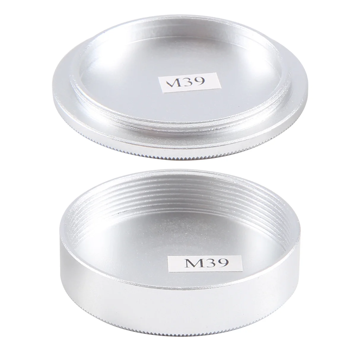 Metalen Body Cap En Lens Achterdop Set Voor M39 Ltm Lsm Leica Schroefbevestiging Mcm 39S (Zilver)