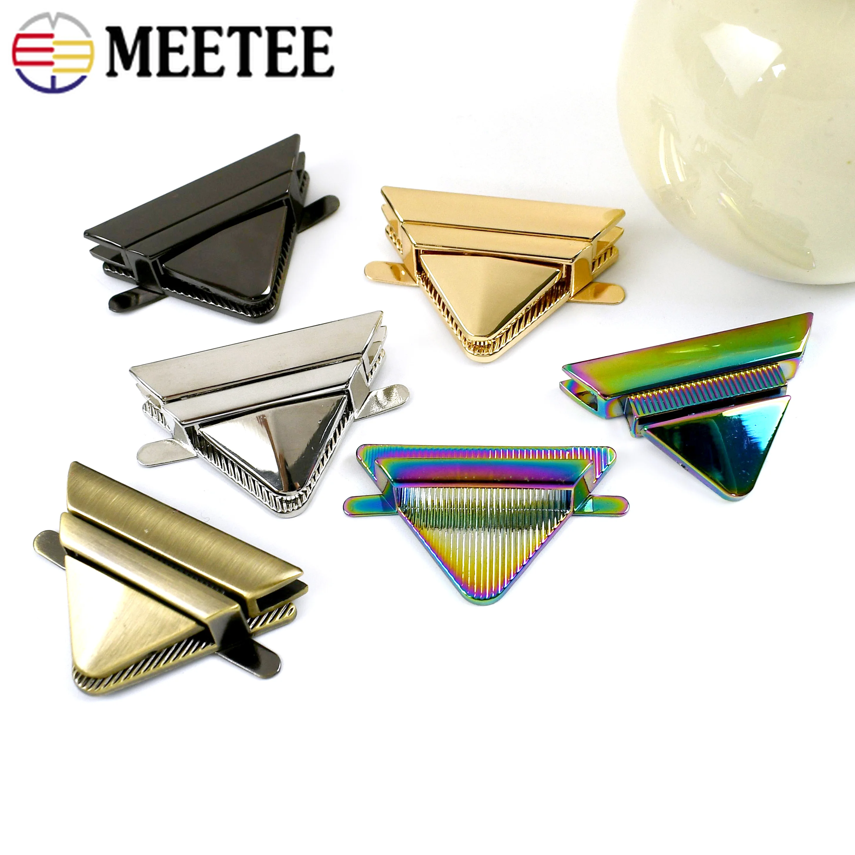 1/2/3/4Pcs 35*45mm Bag Metal Lock Buckle Twist Turn Snap Clasps Women Bags Decorative Closure Buckles DIY Hardware Accessories