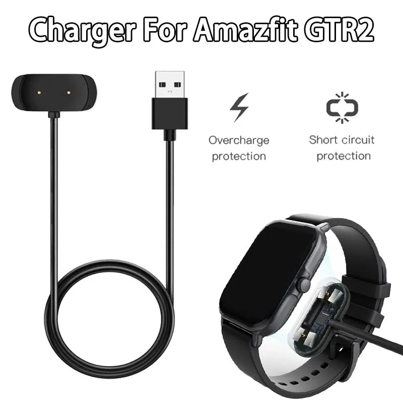 USB Charger Cable for Amazfit GTR 2 GTR 2e Bip U Pro Pop Pro GTS 2 Mini GTS 2e T-rex Pro, Replacement Smart Watch Charging Cord