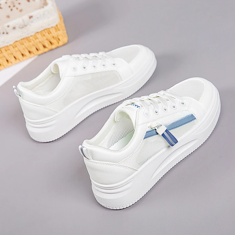 Little White Shoes Female Summer 2024 New Net Shoes Breathable Net Surface Thin Casual Flat Spring and Autumn Sports Shoes