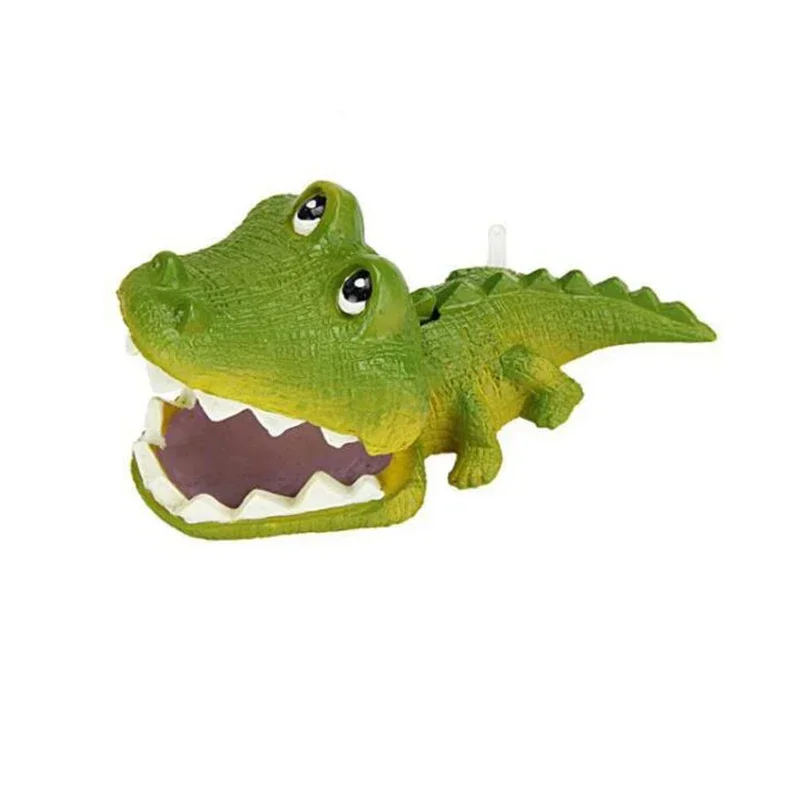 Aquaruim Fake Simulation Crocodile Ornaments Decorations Fish Tank Green Decor Bubble Crocodile Can Connect Air Aerator